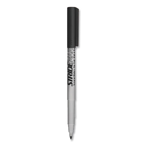Image of Stride StrideMark Permanent Marker, Fine Bullet Tip, Black, 12/Box