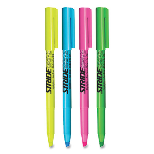 Image of Stride StrideBrite Stick Highlighters, Assorted Ink Colors, Chisel Tip, Assorted Barrel Colors, 24/Pack