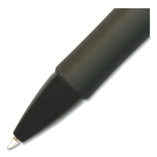 Image of Stride StrideRio Gel Pen, Retractable, Medium 0.7 mm, Black Ink, Translucent Black Barrel, 12/Box