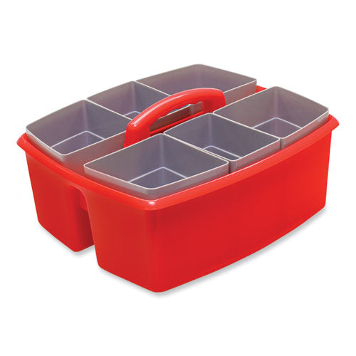 Image of Storex Large Caddy with Sorting Cups, Red, 2/Carton