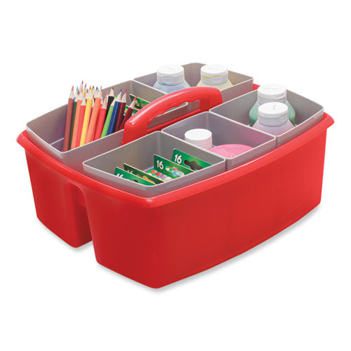 Image of Storex Large Caddy with Sorting Cups, Red, 2/Carton