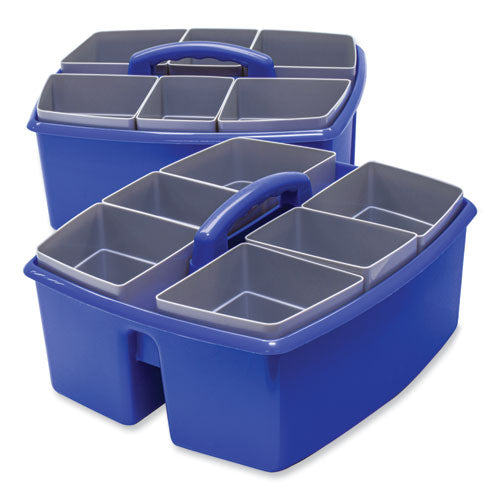 Image of Storex Large Caddy with Sorting Cups, Blue, 2/Carton