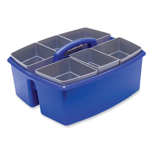 Image of Storex Large Caddy with Sorting Cups, Blue, 2/Carton