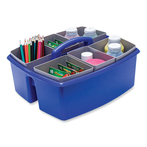 Image of Storex Large Caddy with Sorting Cups, Blue, 2/Carton