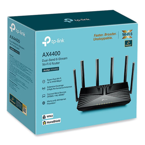 Image of TP-Link Archer AX4400 Wireless and Ethernet Router, 5 Ports, Dual-Band 2.4 GHz/5 GHz