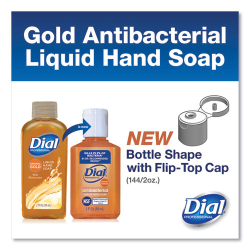 Image of Dial® Professional Gold Antibacterial Liquid Hand Soap, 2 oz, 144/Carton