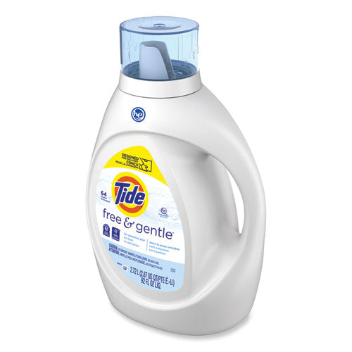 Image of Tide® Free and Gentle Liquid Laundry Detergent, HE Compatible, Unscented, 92 oz Bottle