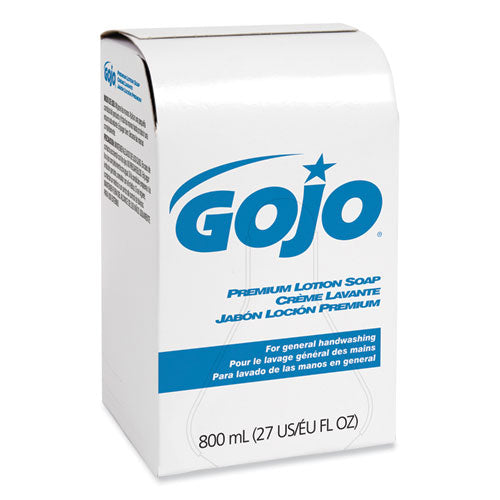 Image of GOJO® Premium Lotion Soap Refill, Waterfall Scent, 800 mL, 12/Carton