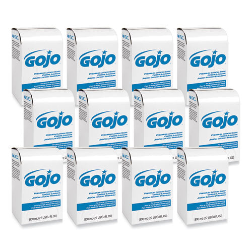 Image of GOJO® Premium Lotion Soap Refill, Waterfall Scent, 800 mL, 12/Carton