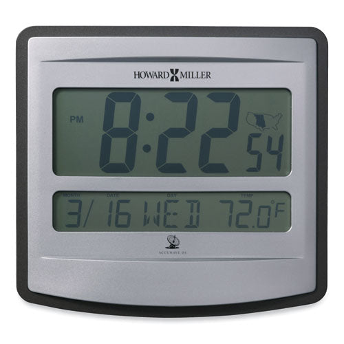 Image of Howard Miller® Nikita Wall Clock, Silver/Charcoal Case, 8.75" x 8", 2 AA (sold separately)