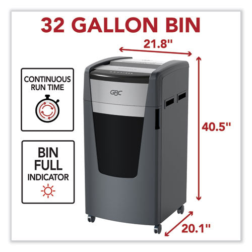 Image of GBC® Momentum X26-32 Micro-Cut P-4 Anti-Jam Shredder, 26 Manual Sheet Capacity