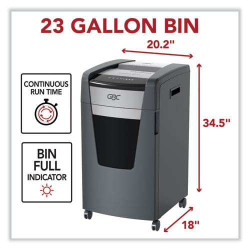 Image of GBC® Momentum X22-23 Micro-Cut P-4 Anti-Jam Shredder, 22 Manual Sheet Capacity