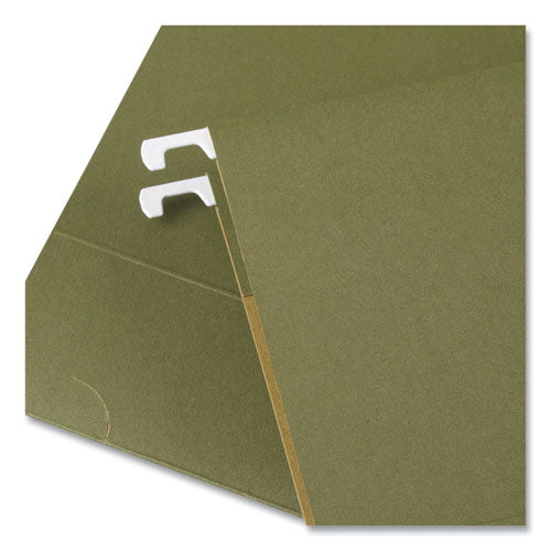 Image of Universal® Hanging File Folders, Legal Size, 1/5-Cut Tabs, Standard Green, 50/Carton