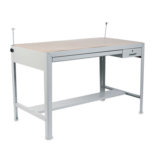 Image of Safco® Precision Four-Post Drafting Table Base, 56.5w X 30.5d X 35.5h, Gray