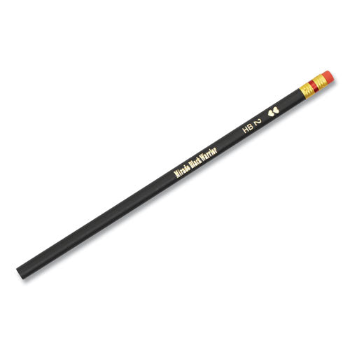 Image of Paper Mate® Mirado Black Warrior Pencil, Hb (#2), Black Lead, Black Matte Barrel, Dozen