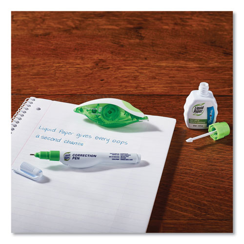 Image of Paper Mate® Liquid Paper® DryLine Grip Correction Tape, Blue/Purple Applicators, 0.2" x 335", 2/Pack