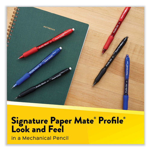Image of Paper Mate® Profile Mechanical Pencils, 0.7 Mm, Hb (#2), Black Lead, Assorted Barrel Colors, 8/pack