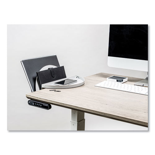 Image of deflecto® Standing Desk File Organizer, 2 Sections, Letter Size, 12 x 9.69 x 7.11, Gray