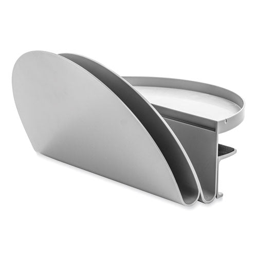 Image of deflecto® Standing Desk File Organizer, 2 Sections, Letter Size, 12 x 9.69 x 7.11, Gray