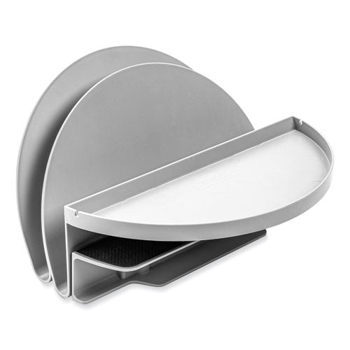 Image of deflecto® Standing Desk File Organizer, 2 Sections, Letter Size, 12 x 9.69 x 7.11, Gray