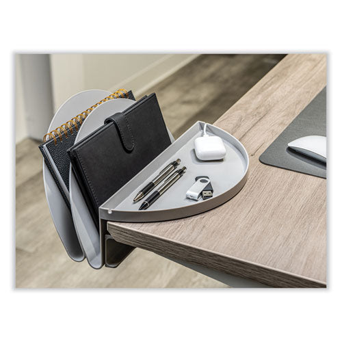 Image of deflecto® Standing Desk File Organizer, 2 Sections, Letter Size, 12 x 9.69 x 7.11, Gray