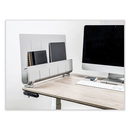 Image of deflecto® Oasis Privacy Panel, 24 x 2.7 x 16.36, Gray