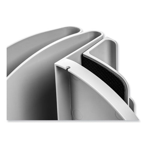 Image of deflecto® Standing Desk File Organizer, 2 Sections, Letter Size, 12 x 9.69 x 7.11, Gray
