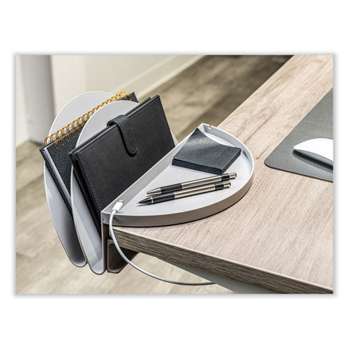 Image of deflecto® Standing Desk File Organizer, 2 Sections, Letter Size, 12 x 9.69 x 7.11, Gray