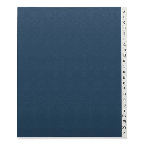 Image of Universal® Expanding Desk File, 20 Dividers, Alpha Index, Letter Size, Blue Cover