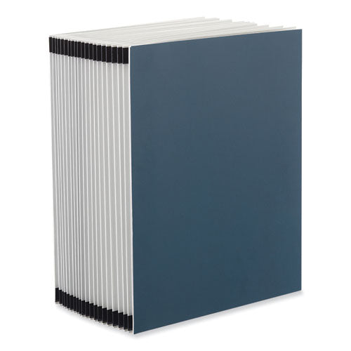 Image of Universal® Expanding Desk File, 20 Dividers, Alpha Index, Letter Size, Blue Cover