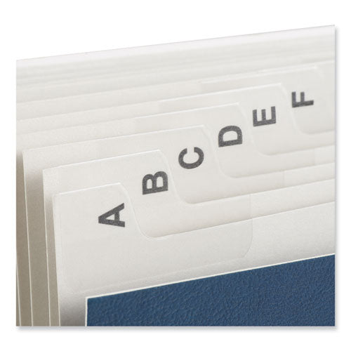 Image of Universal® Expanding Desk File, 20 Dividers, Alpha Index, Letter Size, Blue Cover