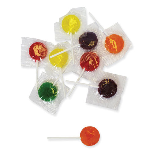 Image of Office Snax® Lick Stix Suckers, Randomly Assorted Flavors, 5 lb Bag