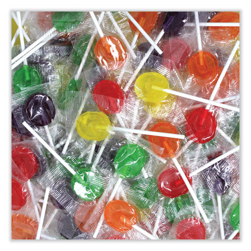 Image of Office Snax® Lick Stix Suckers, Randomly Assorted Flavors, 5 lb Bag