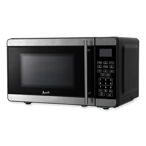 Image of Avanti 0.7 Cubic Foot Microwave Oven, 700 Watts, Black/Stainless Steel