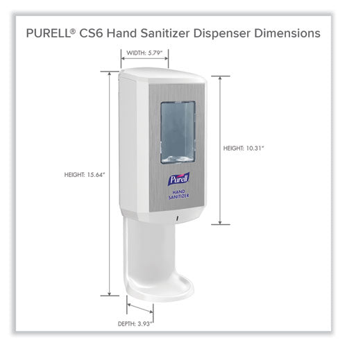 Image of PURELL® Cs6 Hand Sanitizer Dispenser, 1,200 Ml, 5.79 X 3.93 X 15.64, White