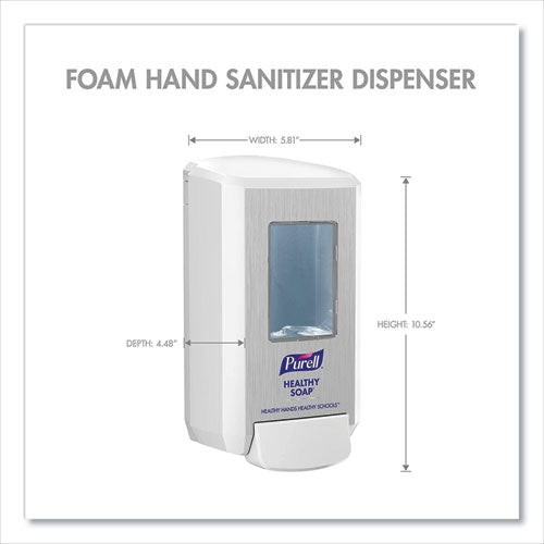 Image of PURELL® Cs4 Soap Push-Style Dispenser, 1,250 Ml, 4.88 X 8.8 X 11.38, White