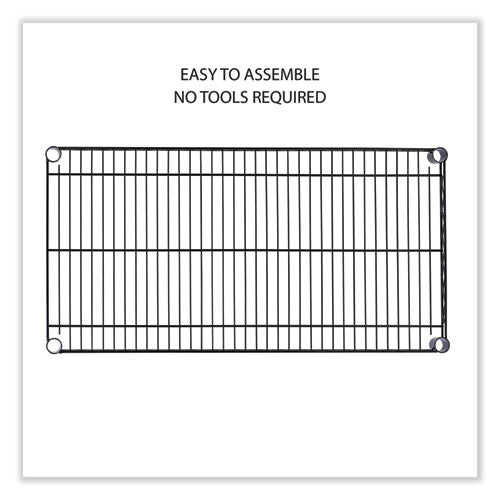 Image of Alera® 5-Shelf Wire Shelving Kit With Casters And Shelf Liners, 36w X 18d X 72h, Black Anthracite