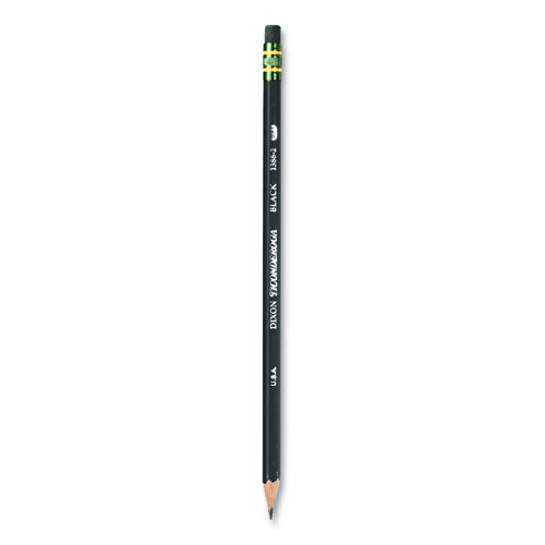 Image of Ticonderoga® Pencils, Hb (#2), Black Lead, Black Barrel, Dozen