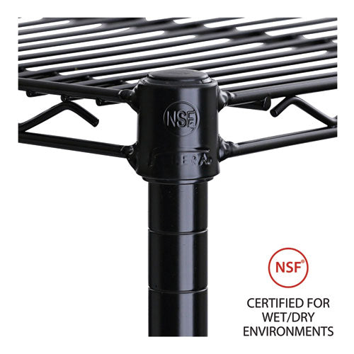 Image of Alera® Industrial Wire Shelving Extra Wire Shelves, 48w X 24d, Black, 2 Shelves/carton