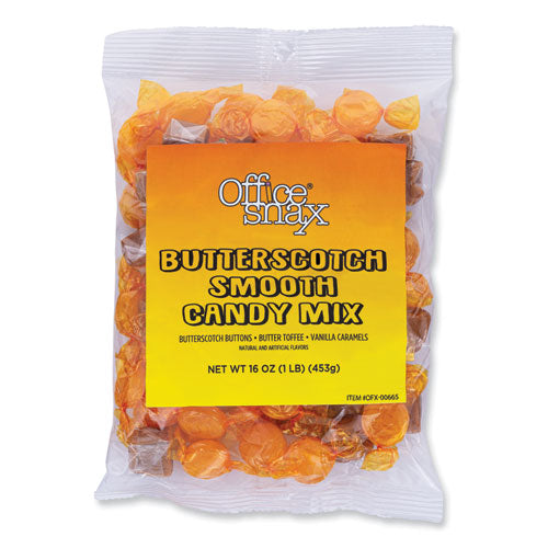 Image of Office Snax® Candy Assortments, Butterscotch Smooth Candy Mix, 1 lb Bag