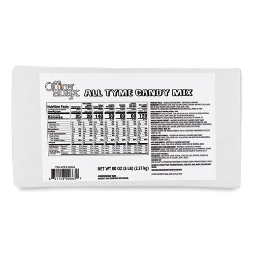 Image of Office Snax® Candy Assortments, All Tyme Candy Mix, 5 lb Carton