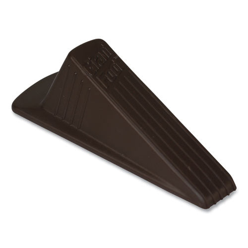 Image of Master Caster® Giant Foot Doorstop, No-Slip Rubber Wedge, 3.5w X 6.75d X 2h, Brown