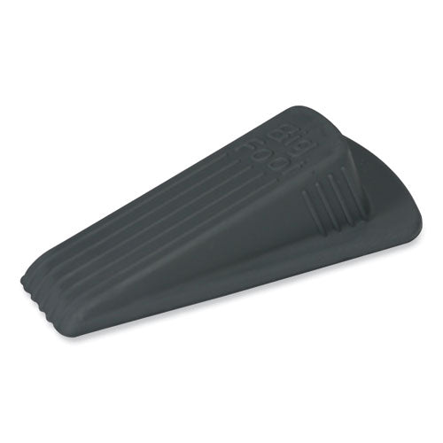 Image of Master Caster® Big Foot Doorstop, No Slip Rubber Wedge, 2.25w X 4.75d X 1.25h, Gray, 2/pack