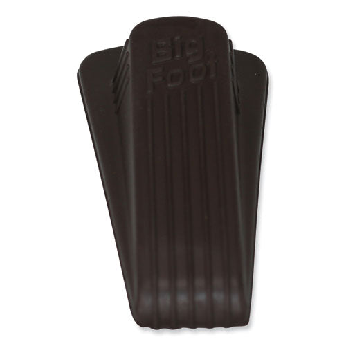 Image of Master Caster® Big Foot Doorstop, No Slip Rubber Wedge, 2.25w X 4.75d X 1.25h, Brown, 2/pack