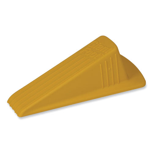 Image of Master Caster® Giant Foot Doorstop, No-Slip Rubber Wedge, 3.5w X 6.75d X 2h, Safety Yellow