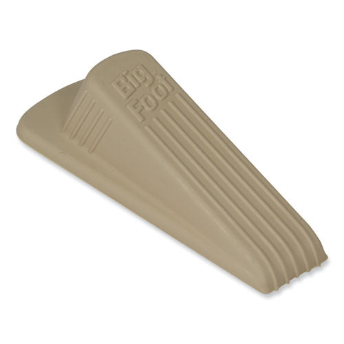 Image of Master Caster® Big Foot Doorstop, No Slip Rubber Wedge, 2.25w X 4.75d X 1.25h, Beige