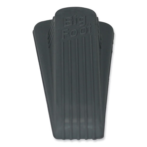 Image of Master Caster® Big Foot Doorstop, No Slip Rubber Wedge, 2.25w X 4.75d X 1.25h, Gray, 2/pack