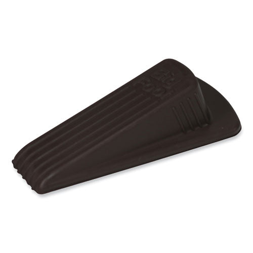 Image of Master Caster® Big Foot Doorstop, No Slip Rubber Wedge, 2.25w X 4.75d X 1.25h, Brown, 2/pack