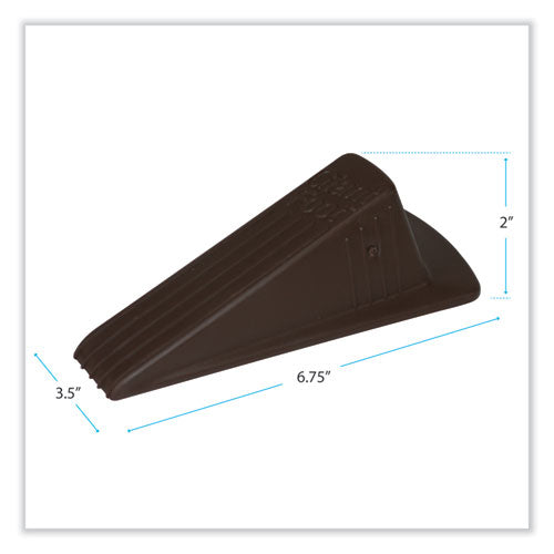 Image of Master Caster® Giant Foot Doorstop, No-Slip Rubber Wedge, 3.5w X 6.75d X 2h, Brown