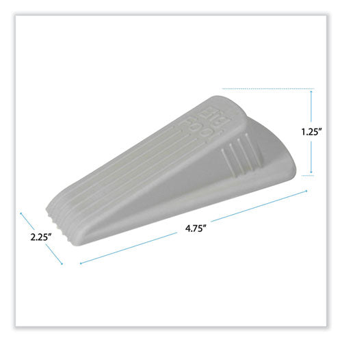 Image of Master Caster® Big Foot Doorstop, No Slip Rubber Wedge, 2.25w X 4.75d X 1.25h, Beige, 2/pack